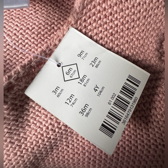 Brand New Girls 6M pink knit sweater - Picture 2 of 2